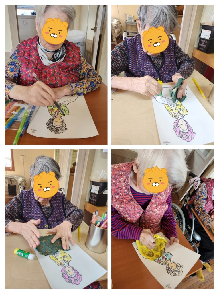 23년 10월 인지 프로그램 (실버미술 미인도)