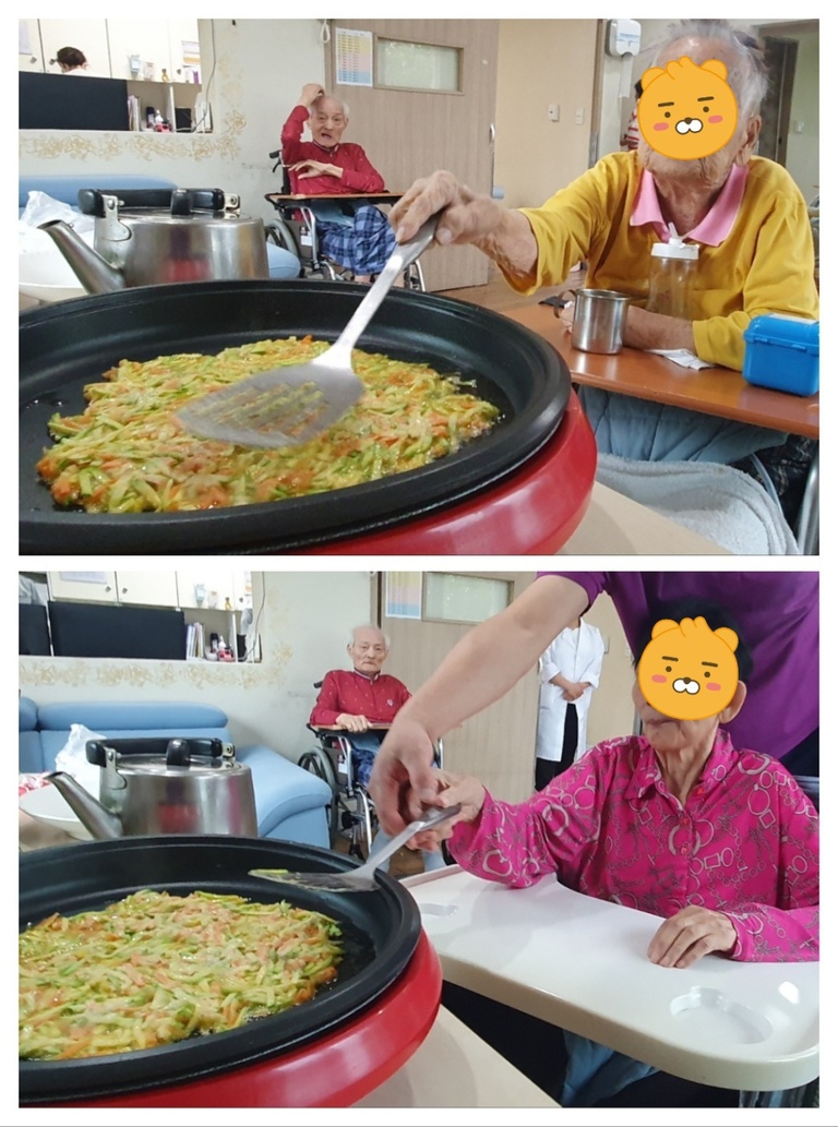 24년 7월   오감 자극  프로그램(부침개 생각나는 날~)