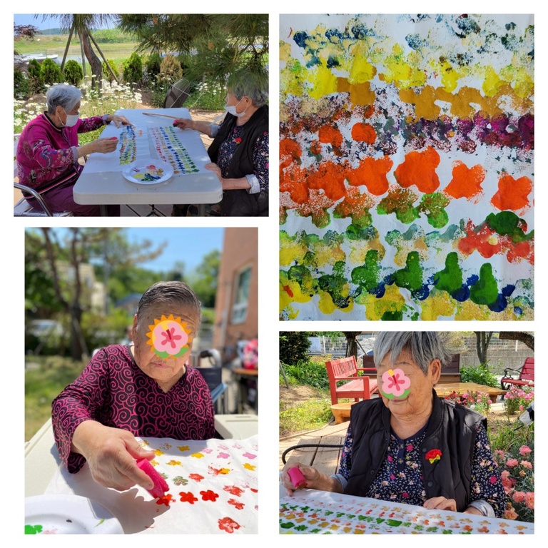 사시사철 야외놀이(5월) - 꽃도장 찍기