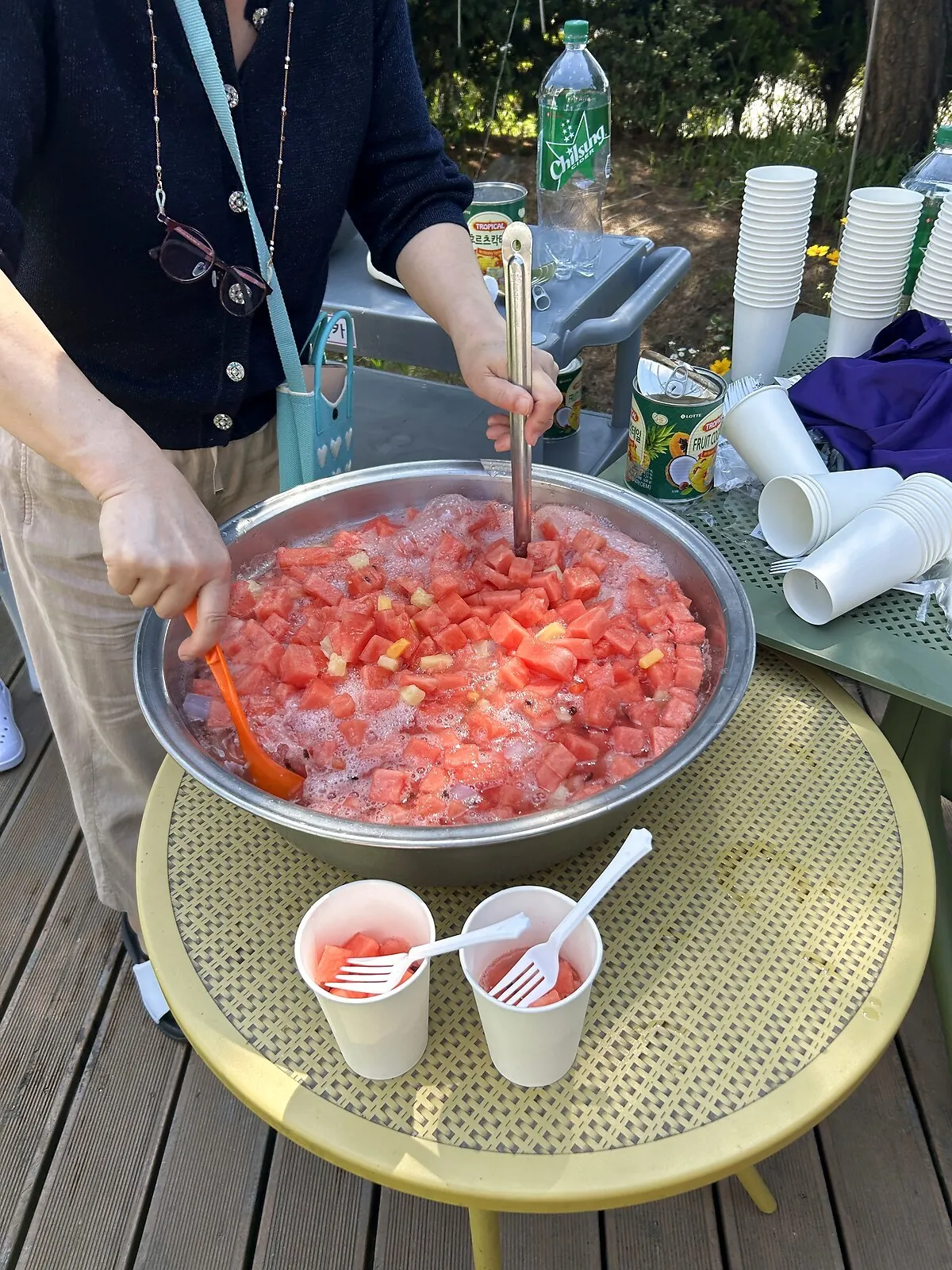 직접 만든 수박화채